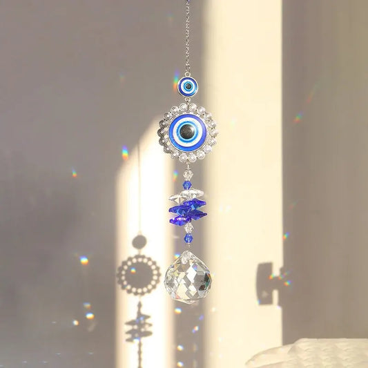 Butterfly Devil's Eye Crystal Pendant – Hanging Garden & Outdoor Decor for Family Spaces